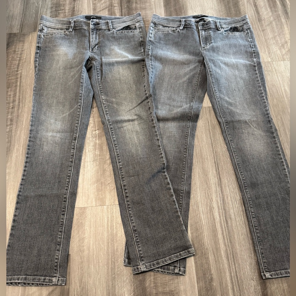 Women's Noir Charcoal Gray Jeans (2pk) - Size 8